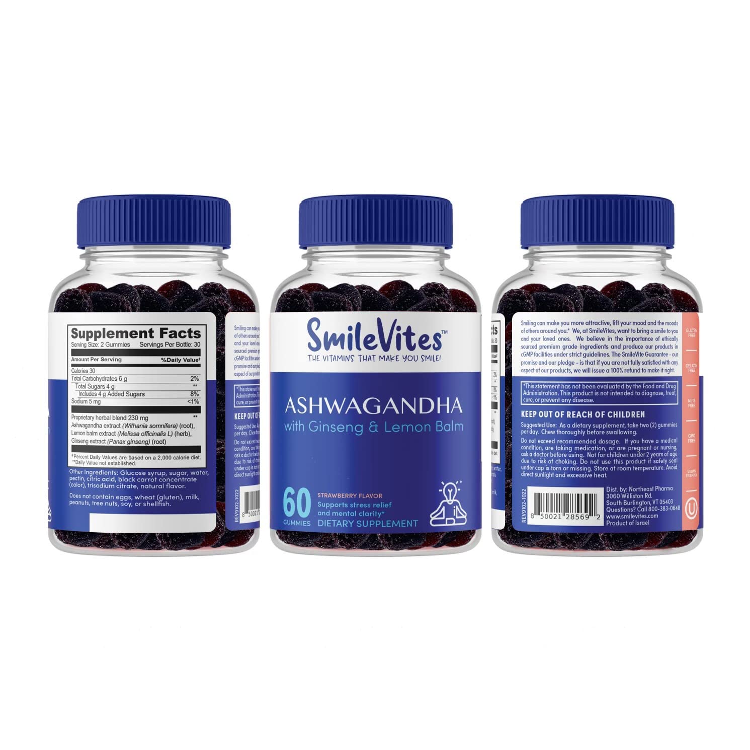 SmileVites Ginseng Daily Supplement side view