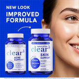 SMNutrition Clear Skin Supplement bottle with label