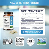 SMNutrition DIM 200mg Supplement capsules on a wooden surface