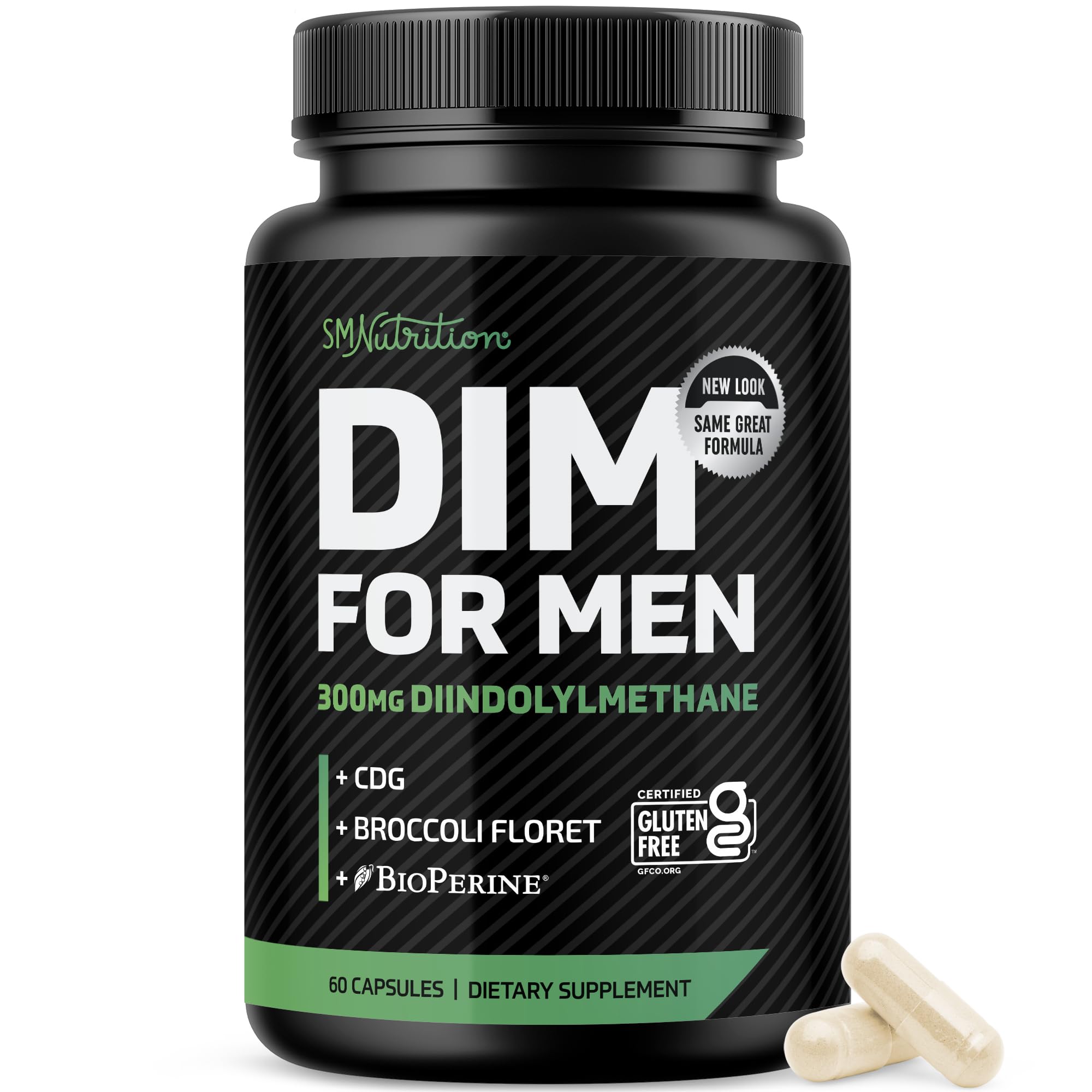 SMNutrition DIM 300mg Supplement front view with 60 capsules