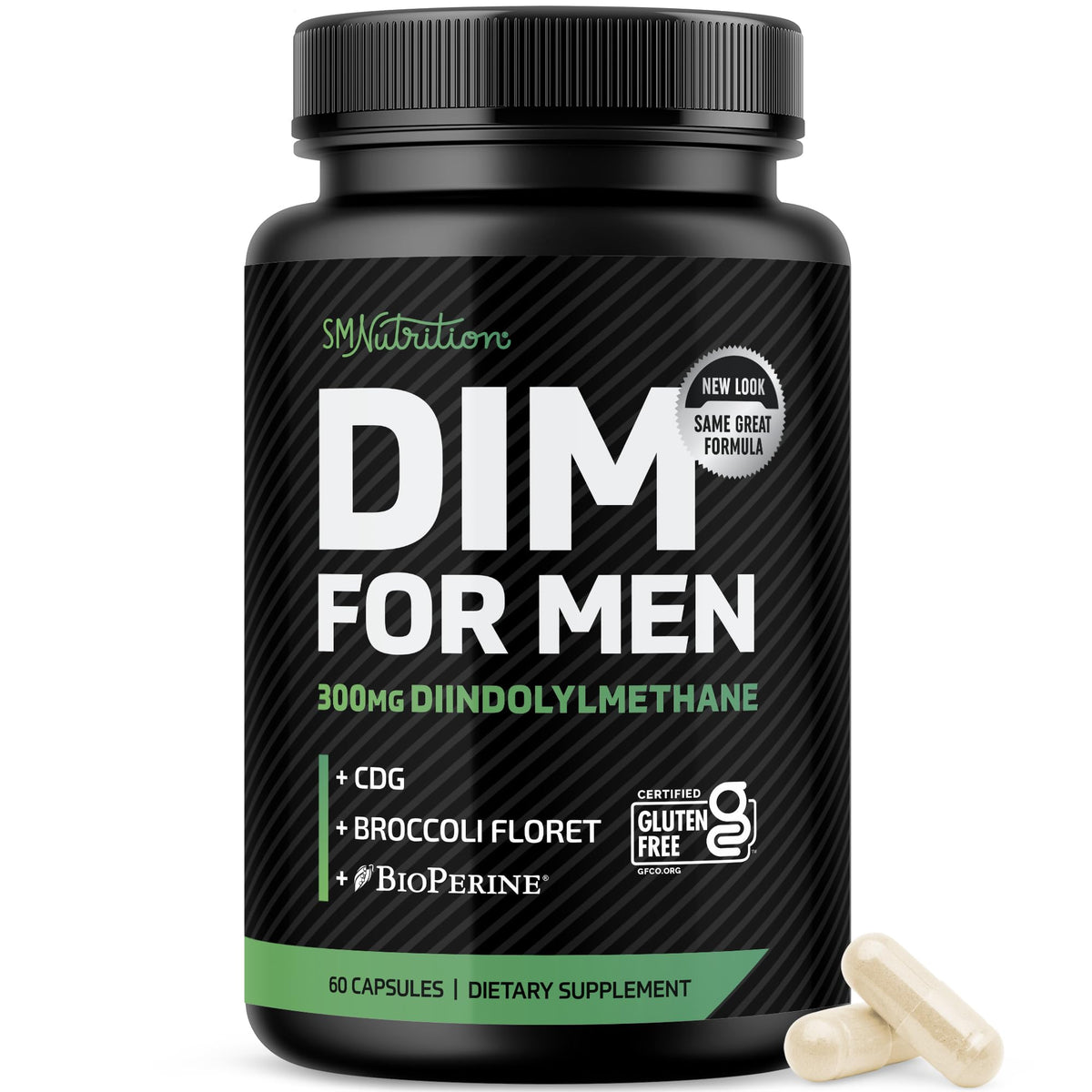 SMNutrition DIM 300mg Supplement front view with 60 capsules