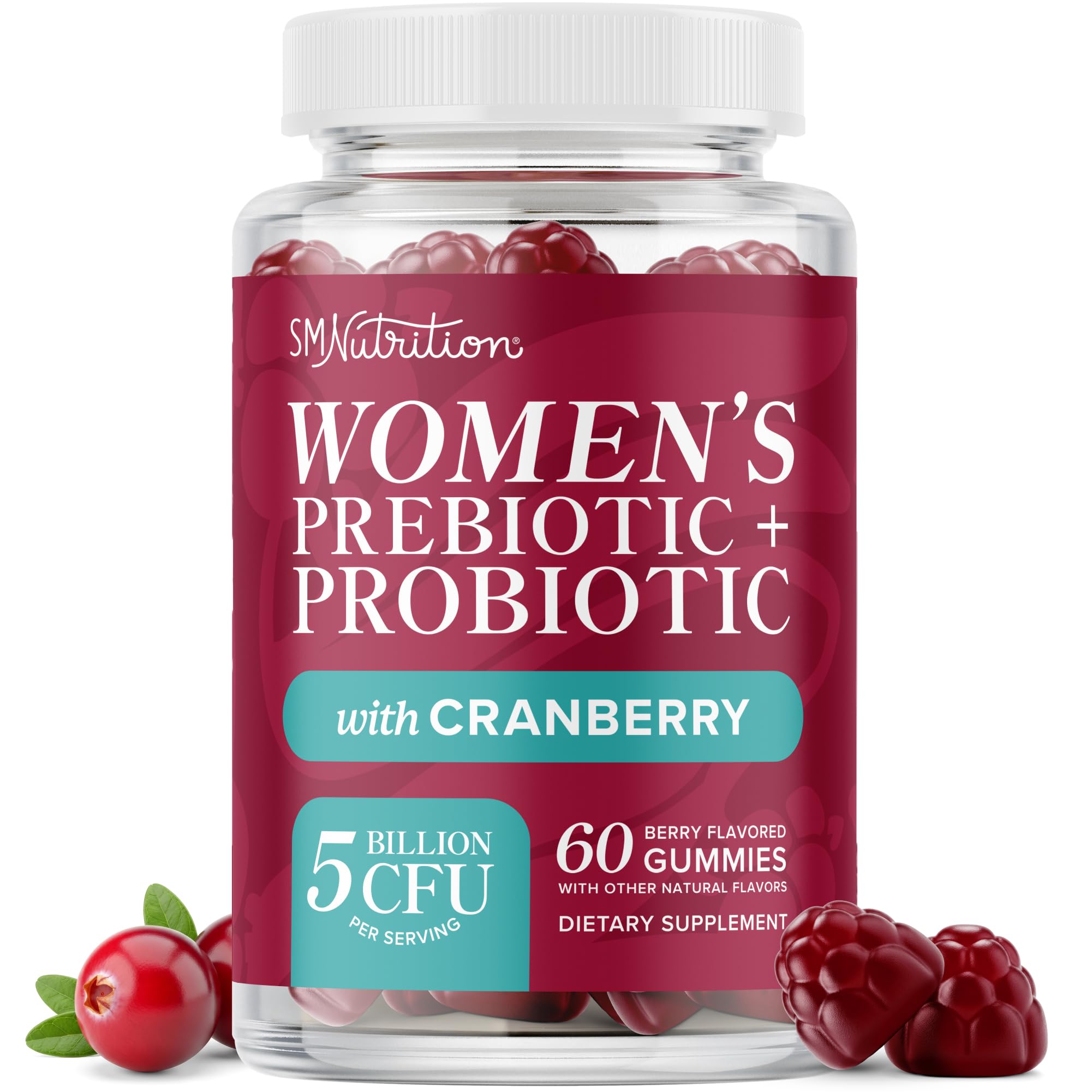 SMNutrition Probiotic Gummies for Women front view packaging