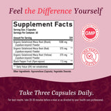 SMNutrition Women's Maca Root Capsules on a wooden table
