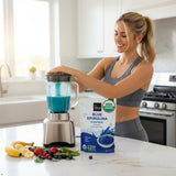 Smoothie bowl topped with Incas Organic Blue Spirulina Powder