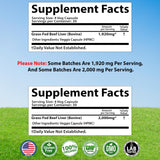 SMSHEALTHPRODUCTS.com Beef Liver Extract 2000mg nutritional information