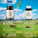 SMSHEALTHPRODUCTS.com Beef Liver Extract 2000mg packaging side view