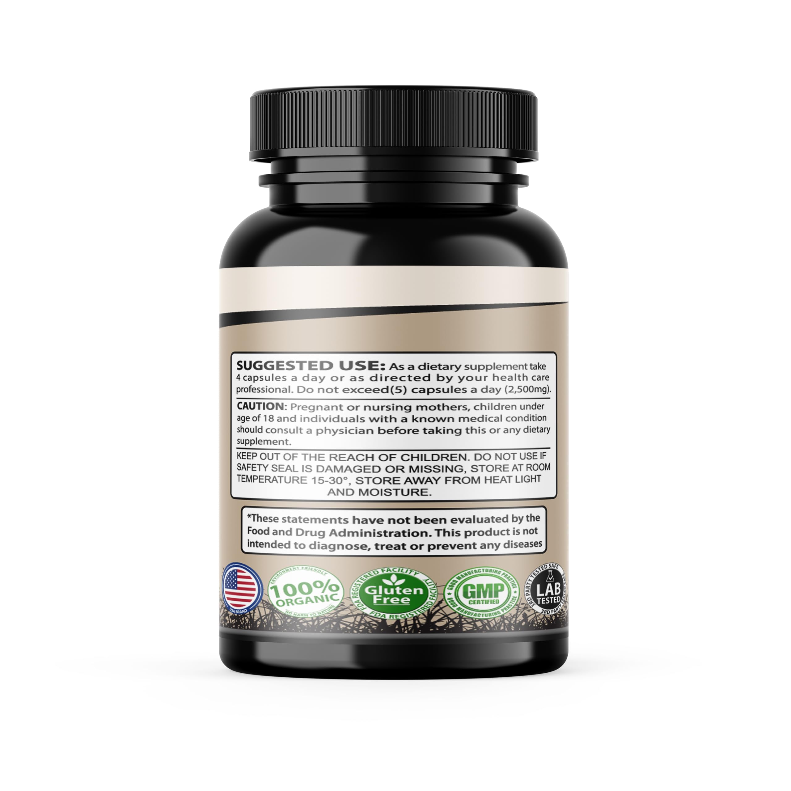 SMSHEALTHPRODUCTS.com Beef Liver Extract 2000mg product dimensions