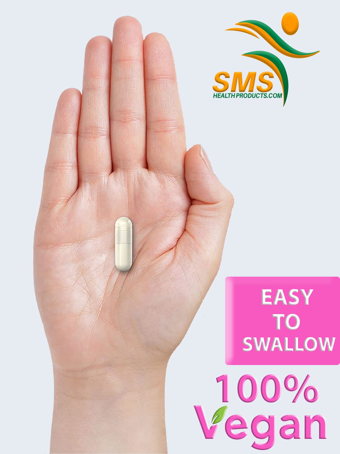 SMSHEALTHPRODUCTS.com Blended Vitamin & Mineral Supplement on a kitchen counter