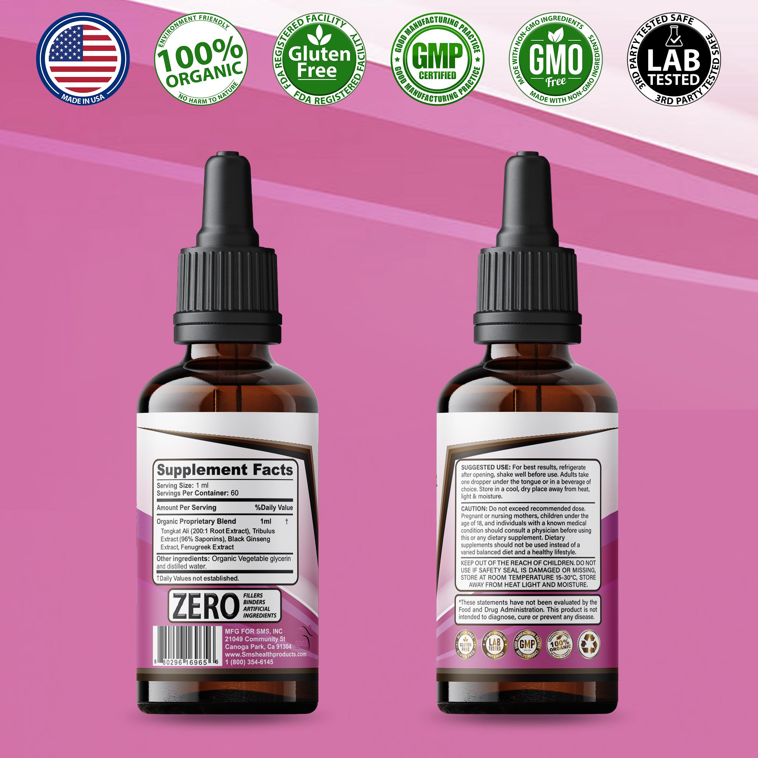 SMSHEALTHPRODUCTS.com Ginseng Herbal Supplement side view