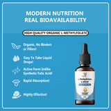SMSHEALTHPRODUCTS.com Organic L-Methylfolate 5-MTHF Drops bottle side view