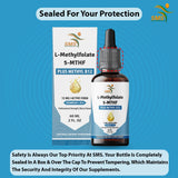 SMSHEALTHPRODUCTS.com Organic L-Methylfolate 5-MTHF Drops with measuring dropper
