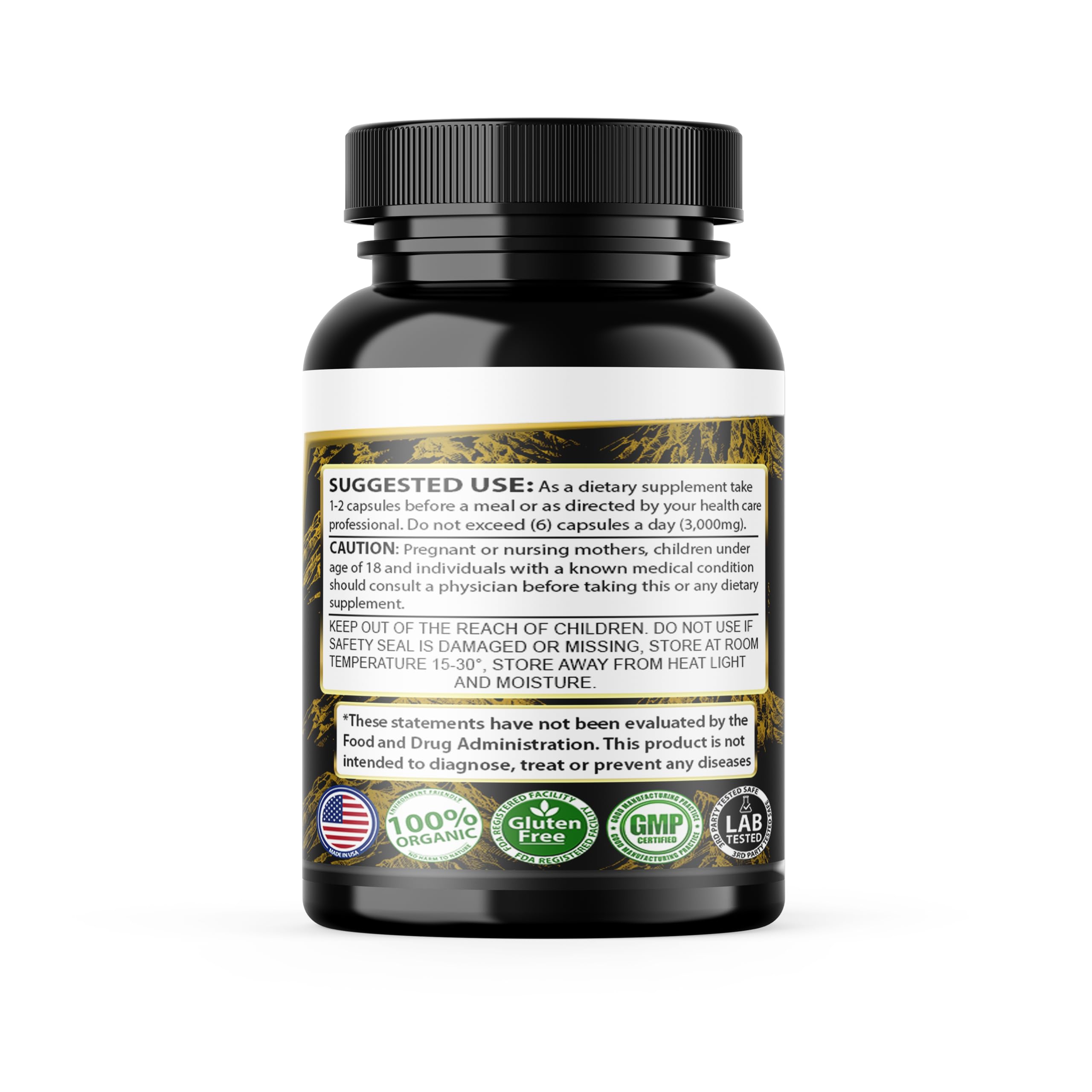 SMSHEALTHPRODUCTS.com Shilajit Capsules lifestyle scene on a kitchen counter