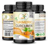 SMSHEALTHPRODUCTS.com Turmeric Supplement 50g on a wooden table
