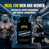 SNAC Aerobitine Nitric Oxide Capsules on a gym bench