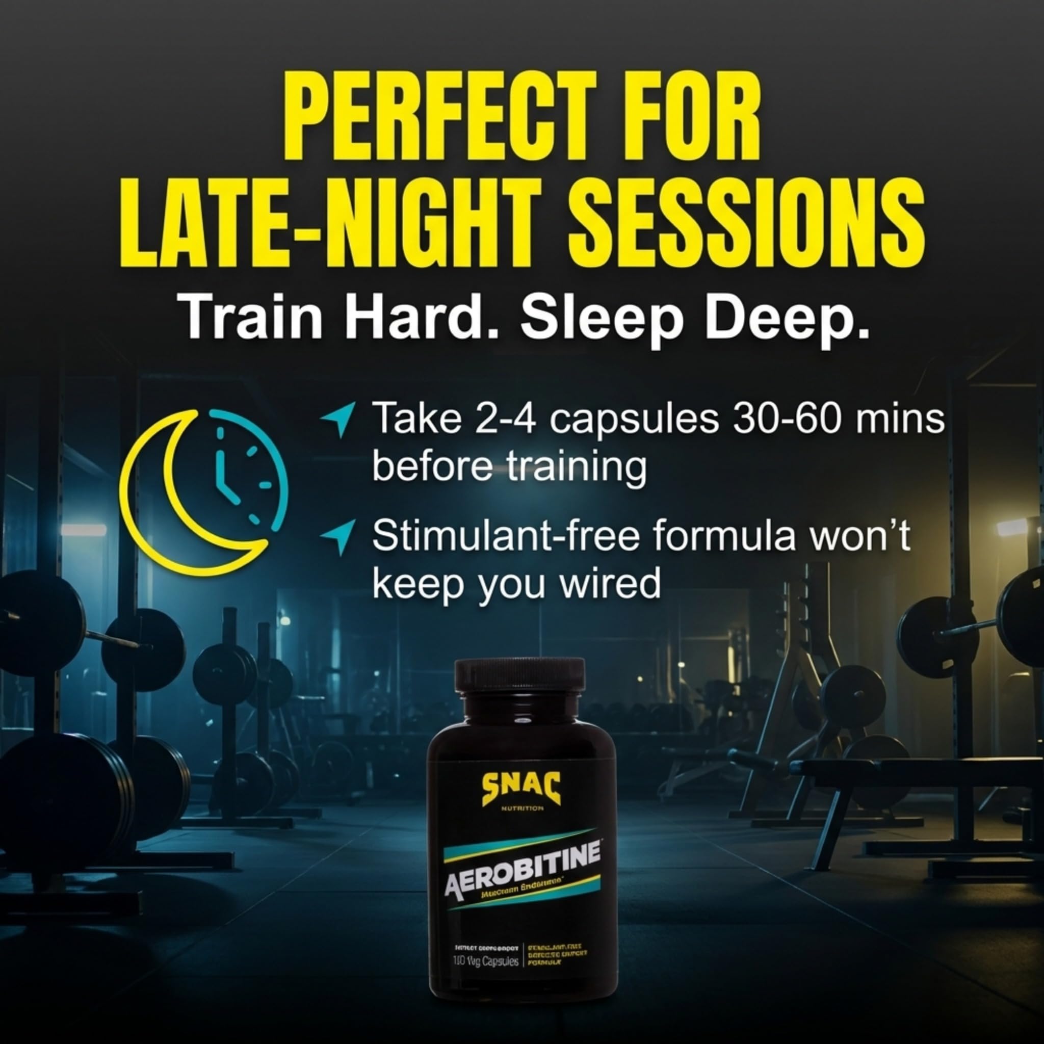 SNAC Aerobitine Nitric Oxide Capsules with measuring spoon for dosage