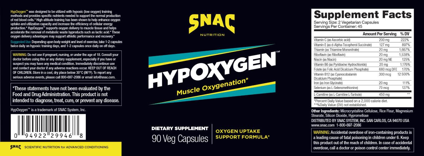 SNAC HypOxygen supplement capsule close-up
