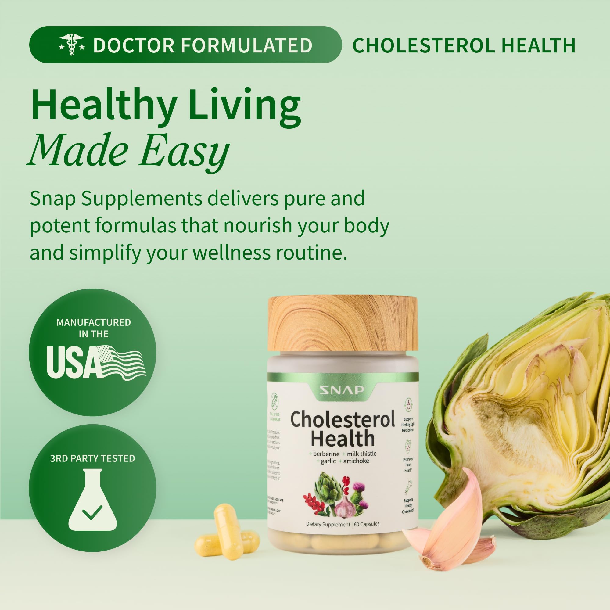 Snap Supplements Artichoke Supplement 100g with garlic extract