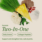 Snap Supplements Collagen Greens Superfood scoop with powder