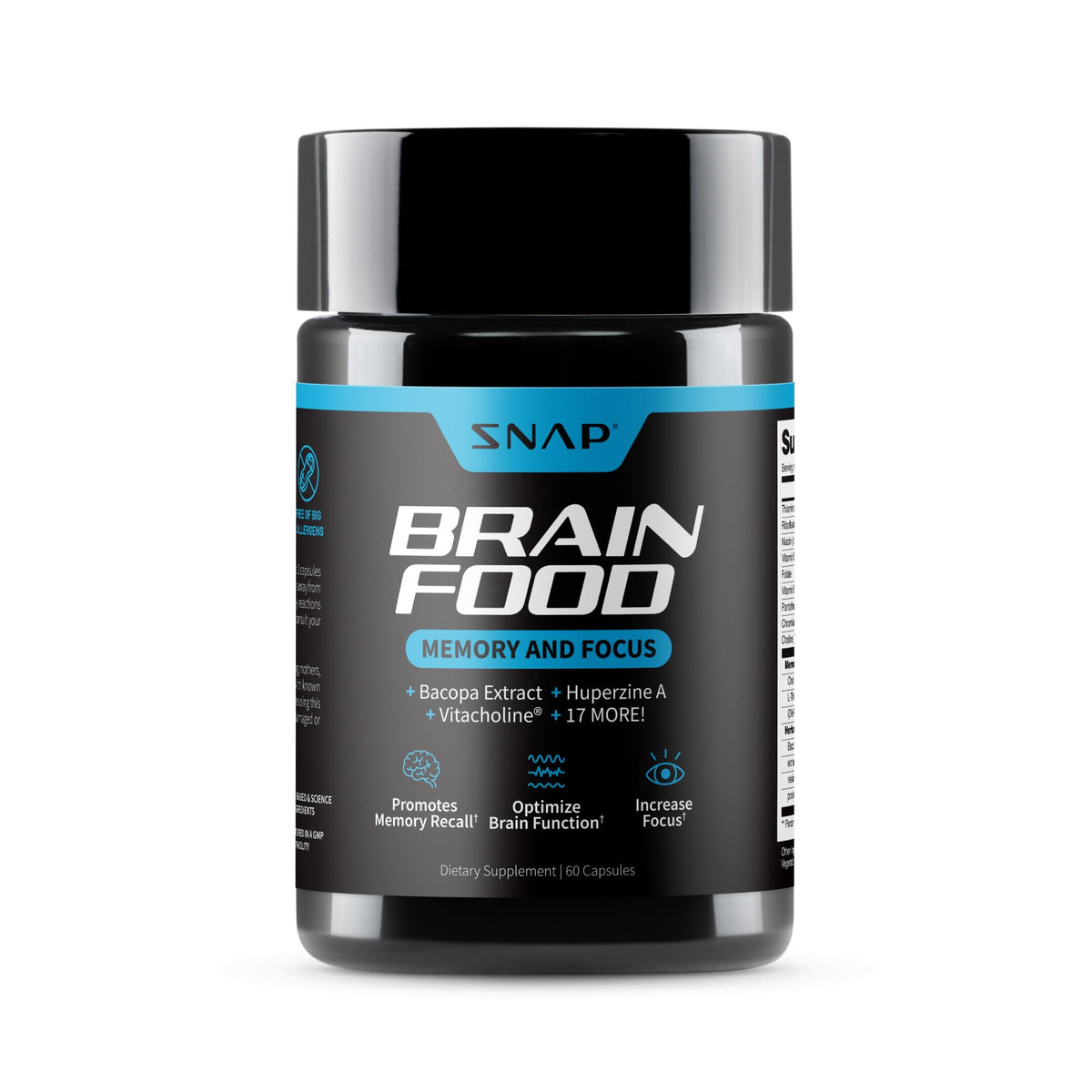 Snap Supplements Ginkgo Biloba 60 capsules front view