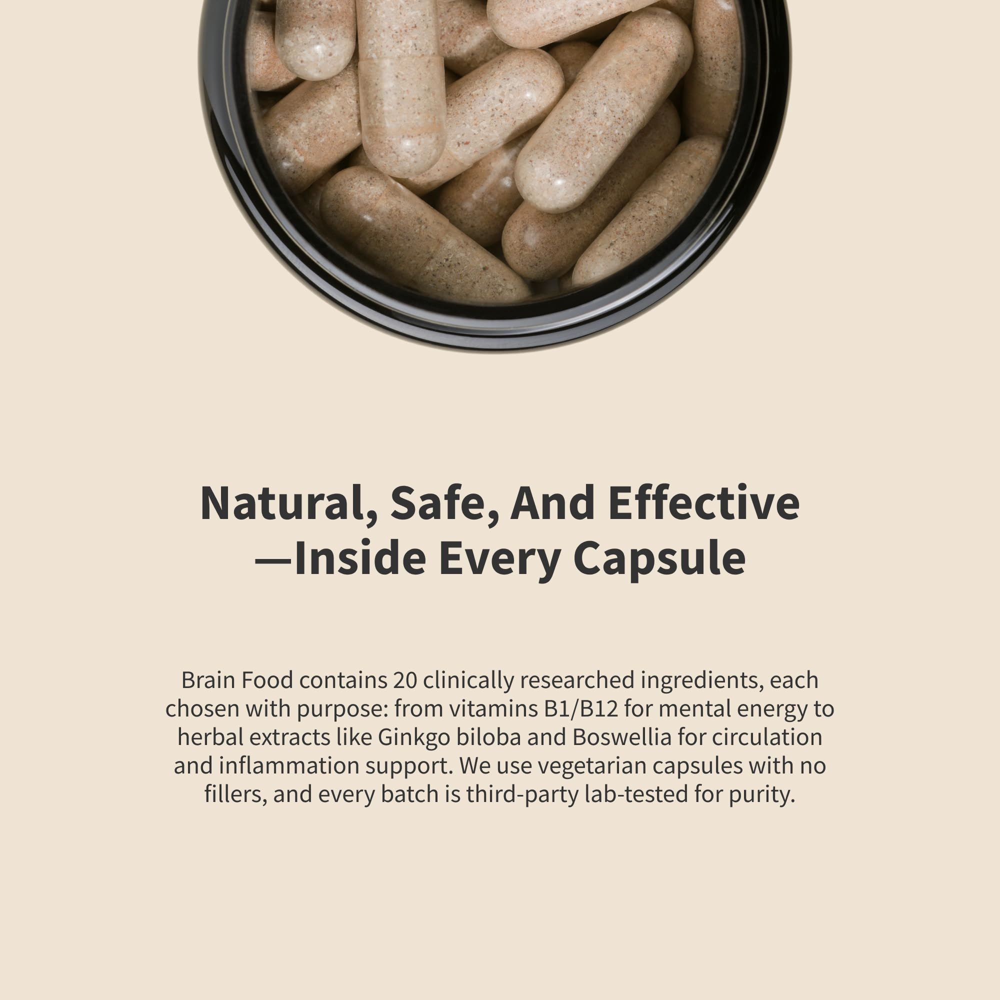 Snap Supplements Ginkgo Biloba capsules in hand