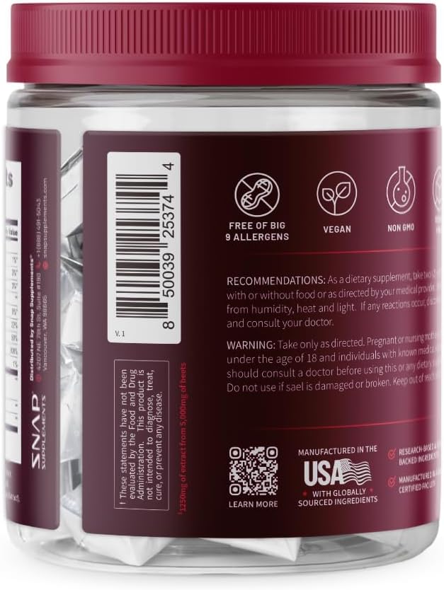 Snap Supplements Heart Beets Soft Chews side view