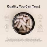 Snap Supplements L-Arginine Capsules on a wooden table