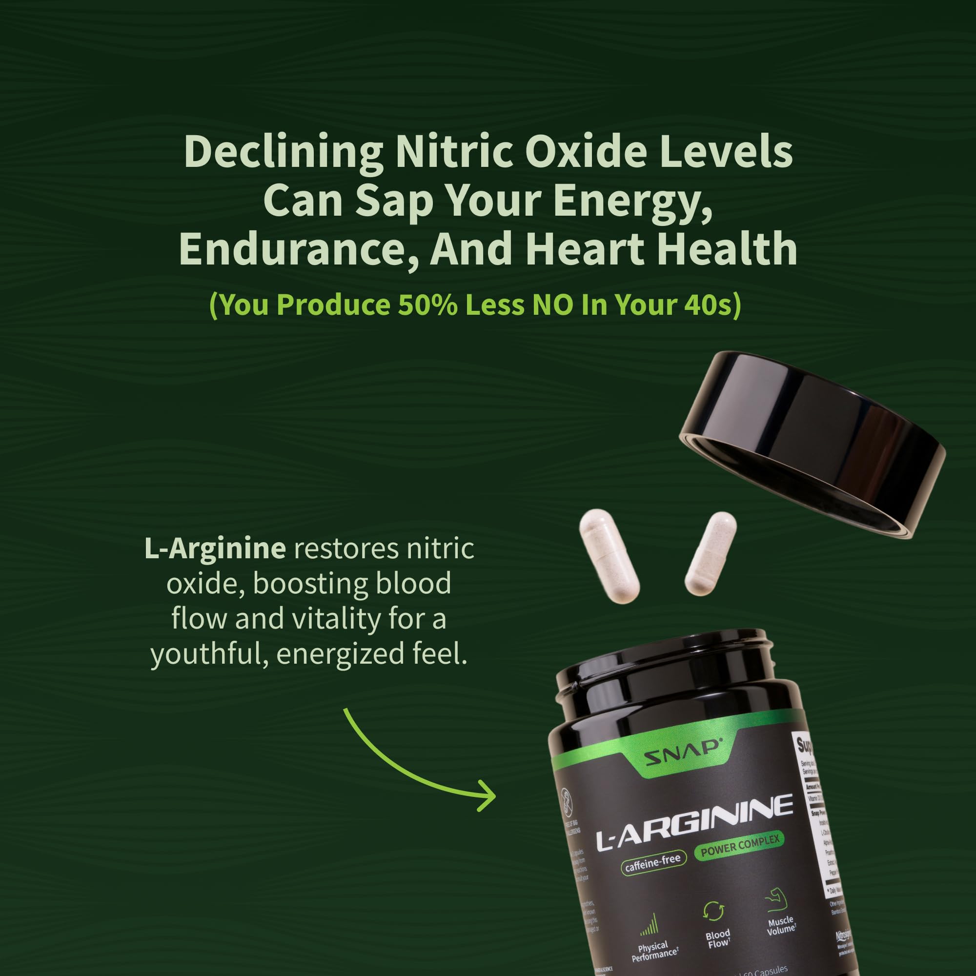Snap Supplements L-Arginine Capsules packaging details