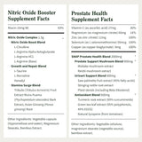 Snap Supplements Nitric Oxide support & Prostate Health ingredients list