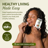 Snap Supplements Olive Leaf Extract 119g on a wooden table