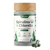 Snap Supplements Organic Spirulina & Chlorella Superfood Blend front view