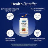Snap Supplements Prostate Health Supplement 2000mg capsules on a wooden surface