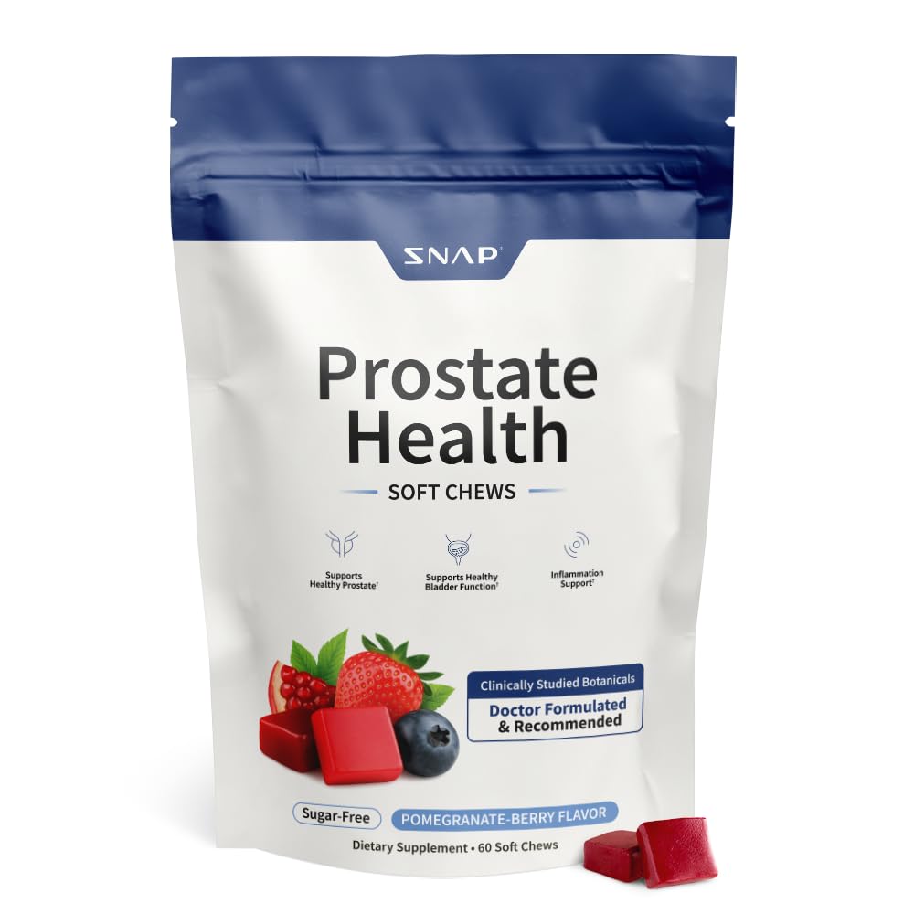 Snap Supplements Prostate Support Soft Chews front view