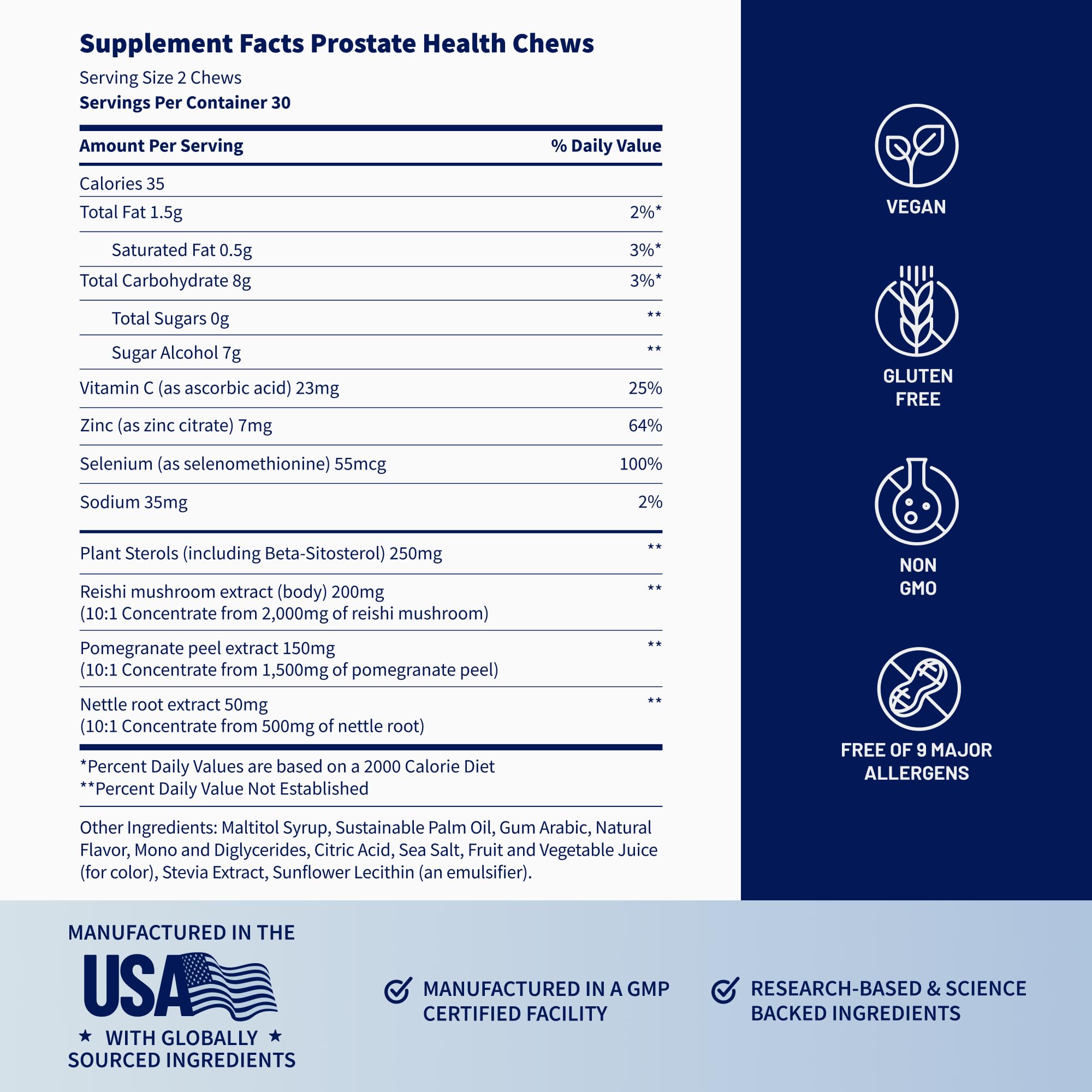 Snap Supplements Prostate Support Soft Chews on a wooden table