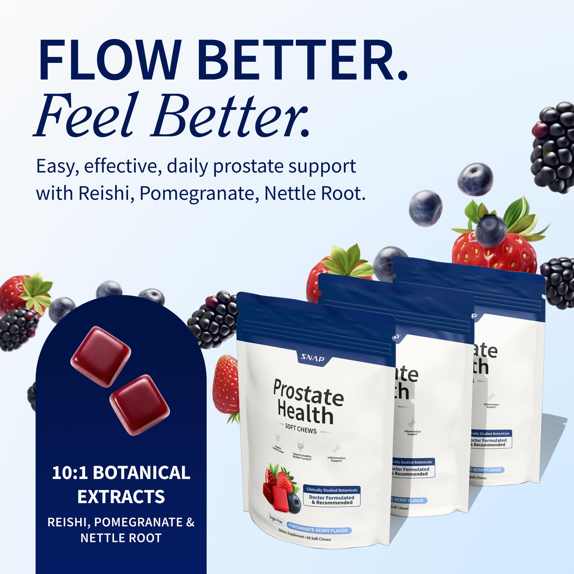 Snap Supplements Prostate Support Soft Chews packaging