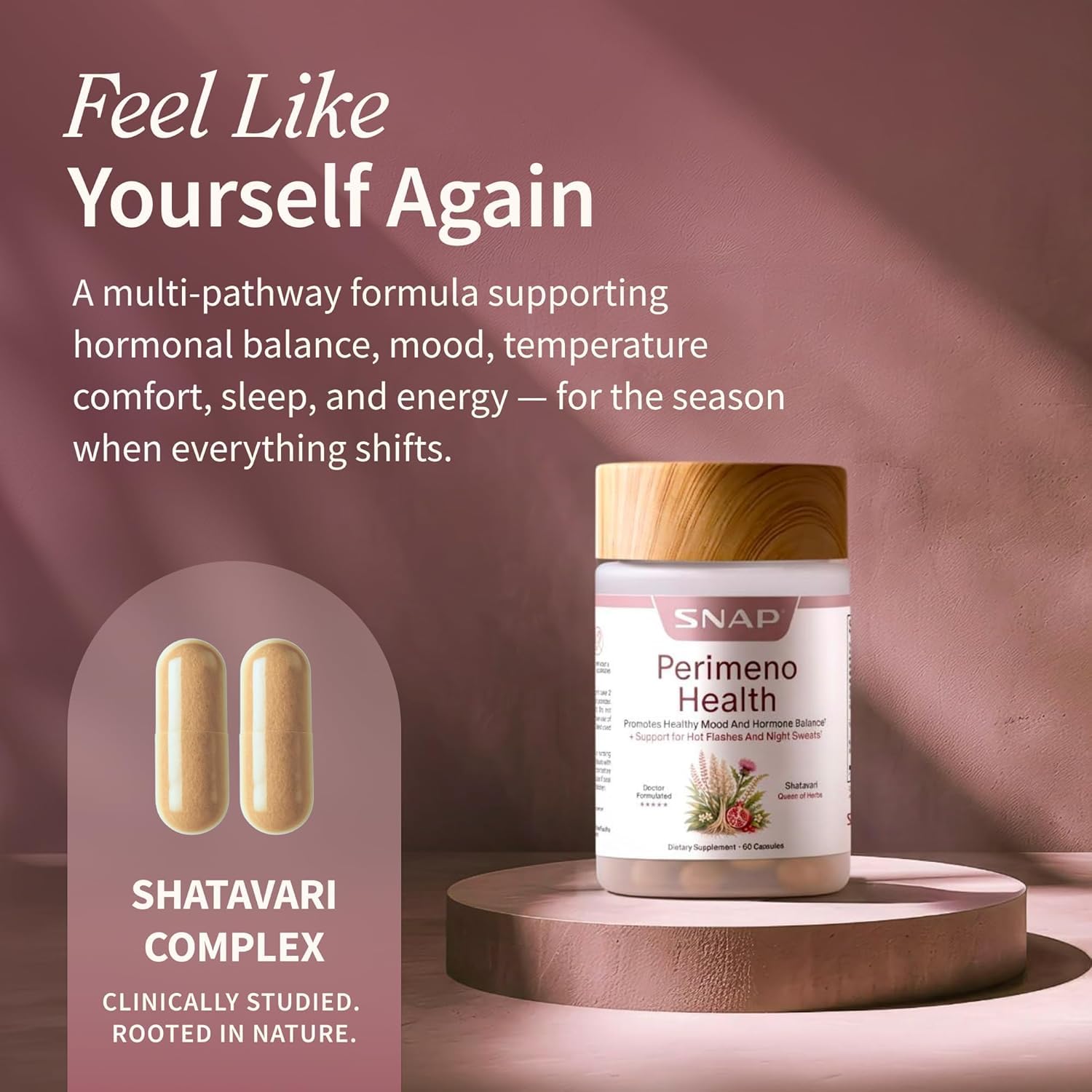 Snap Supplements Shatavari 300mg capsules packaging
