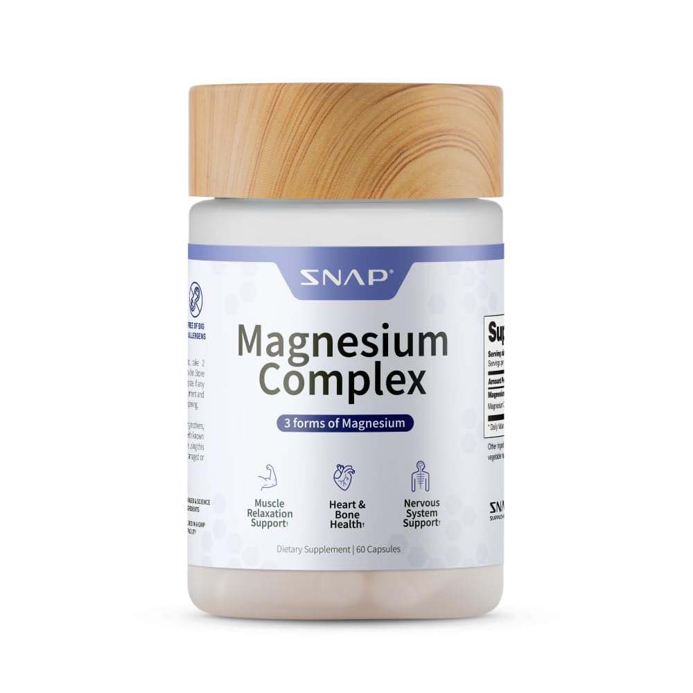 Snap Supplements Triple Magnesium Complex 400mg front view