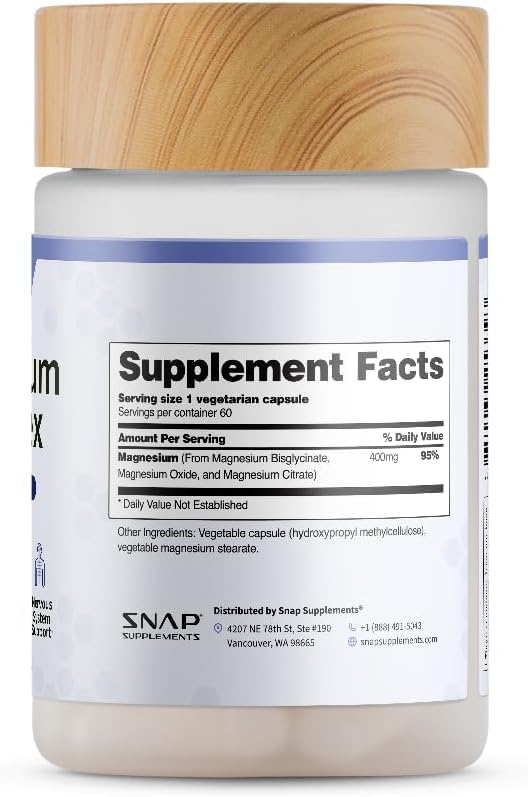Snap Supplements Triple Magnesium Complex 400mg lifestyle shot