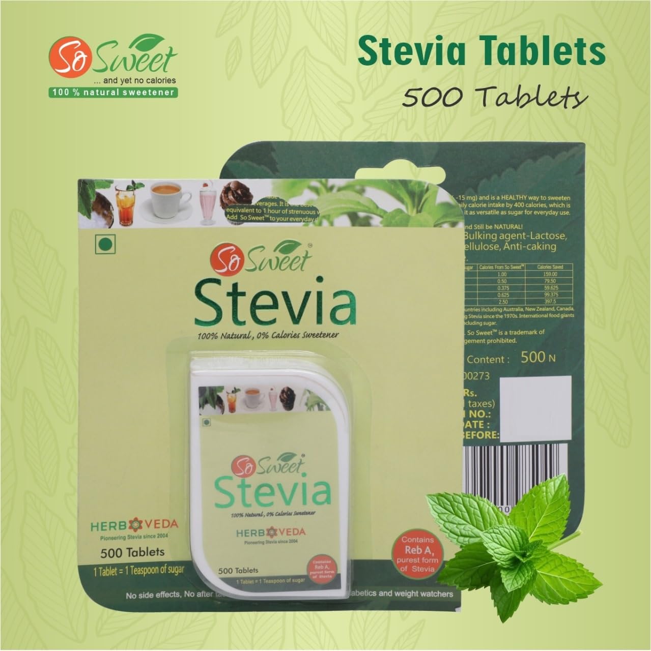 So Sweet Stevia Tablets in a lifestyle setting