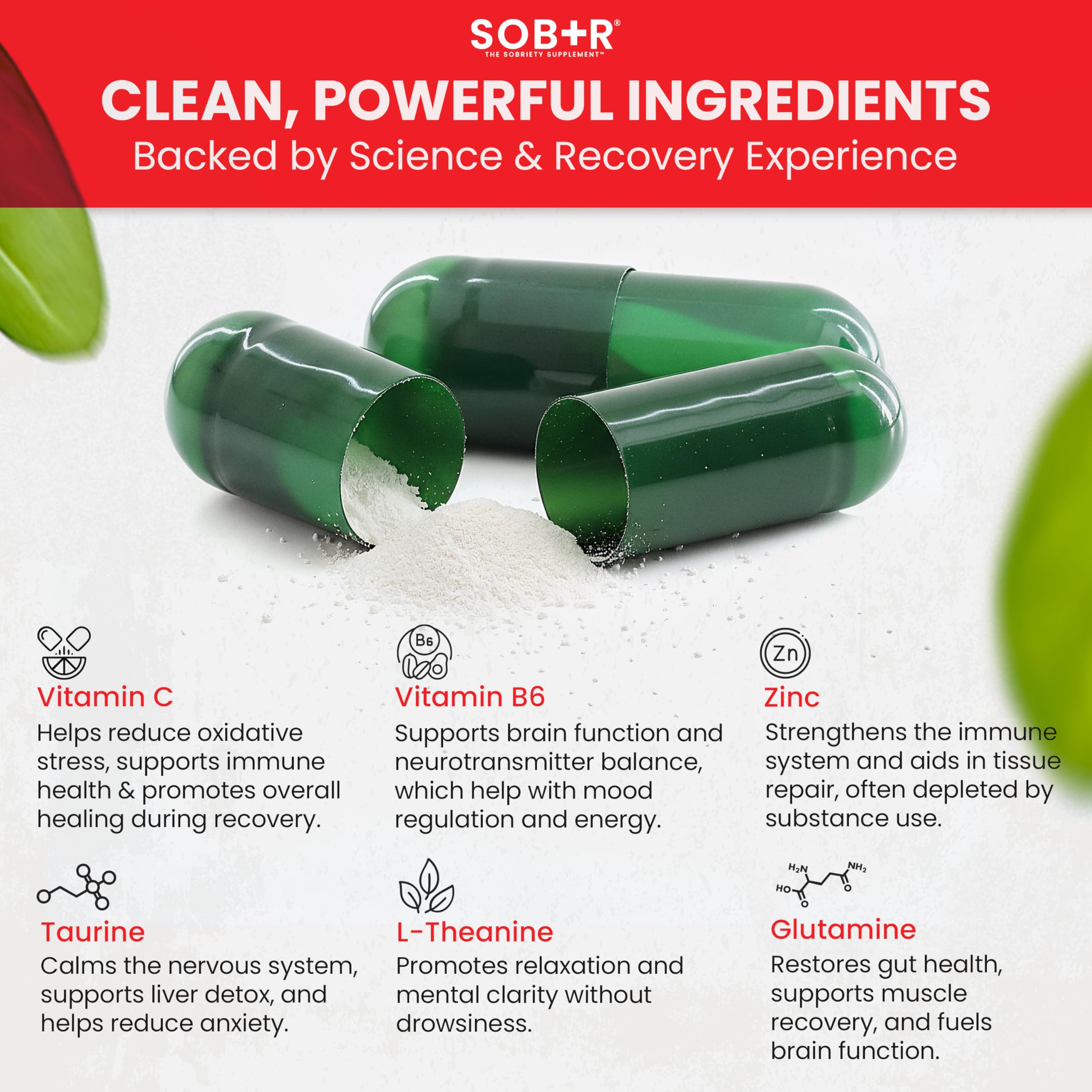 SOB+R Alcohol use Supplement ingredients list
