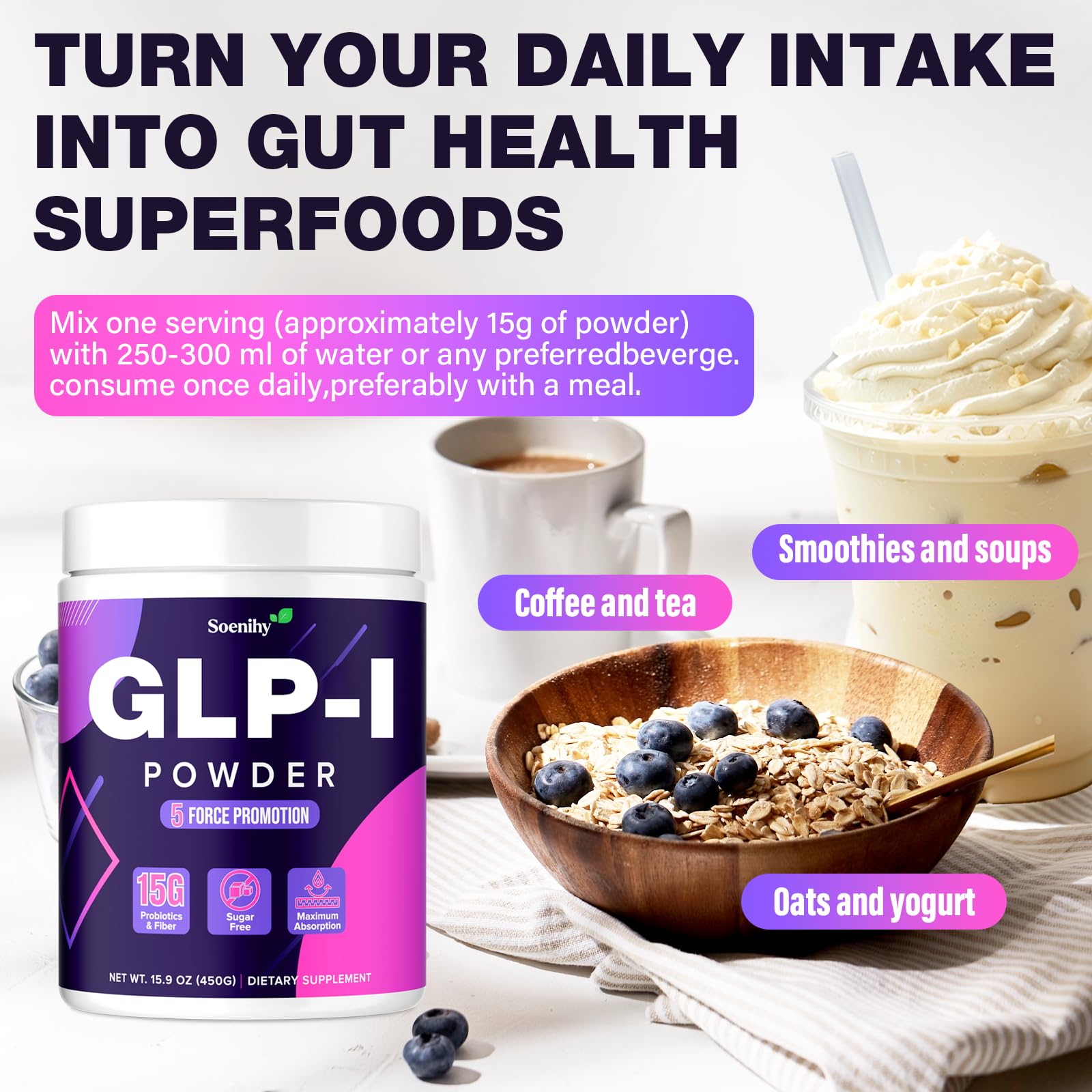 Soenihy GLP1 Supplements Powder nutritional information