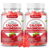 softbear Calcium Magnesium Zinc Gummies front view with packaging