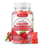 softbear Calcium Magnesium Zinc Gummies front view with packaging