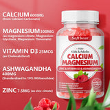 softbear Calcium Magnesium Zinc Gummies nutritional information on packaging