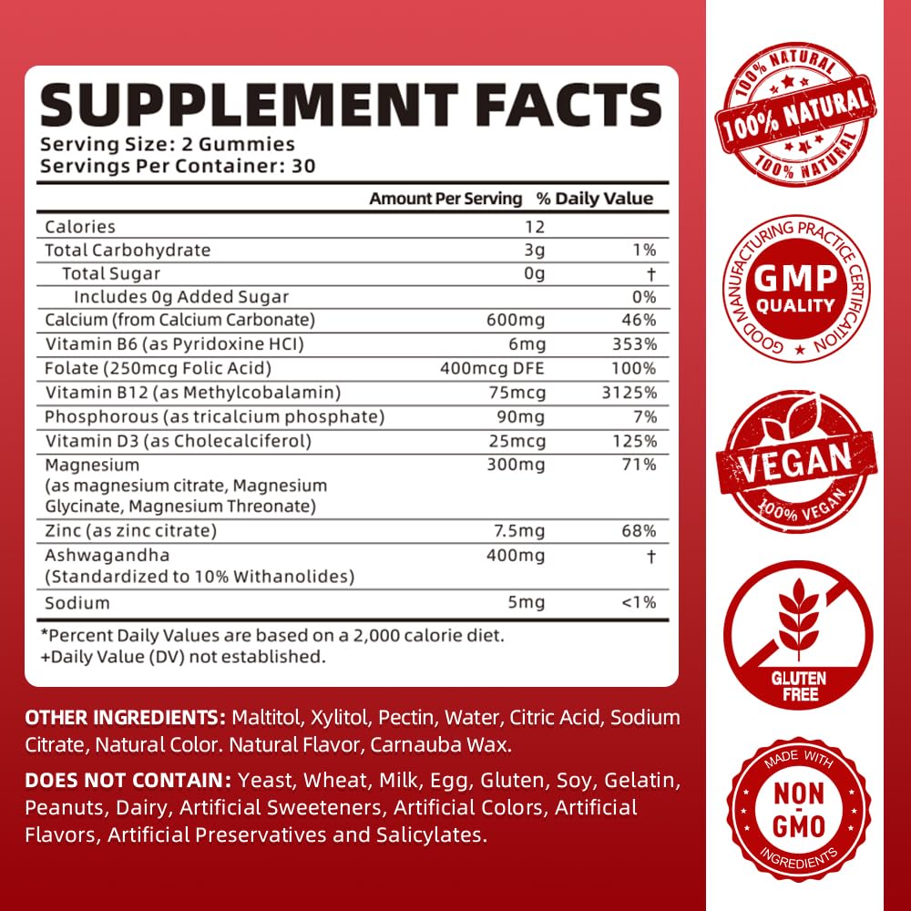 softbear Calcium Magnesium Zinc Gummies raspberry flavour close-up