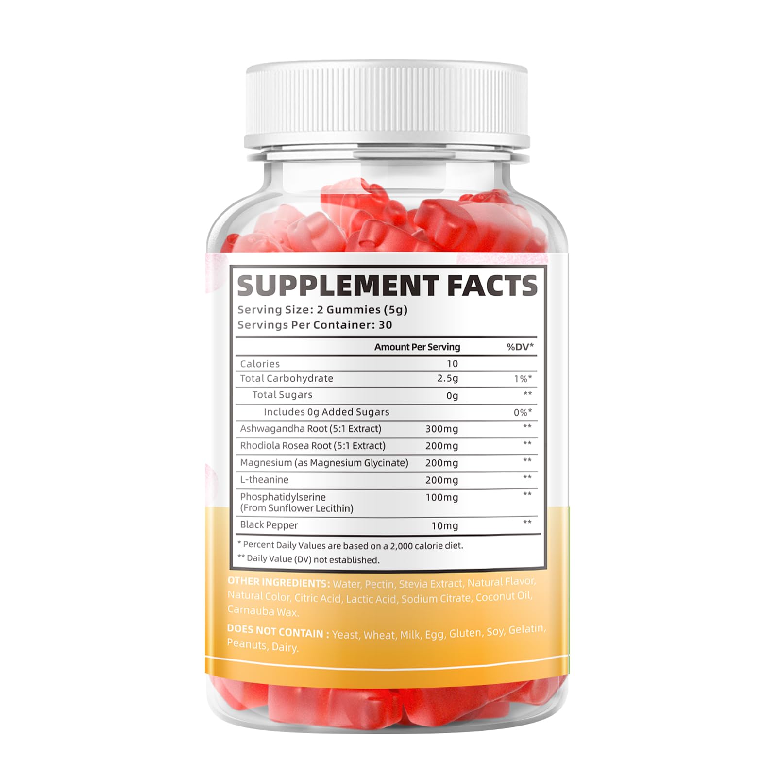 softbear Cortisol Supplements 60 Count gummies in a bowl