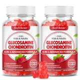 softbear Glucosamine Chondroitin Gummies front view with raspberry flavour