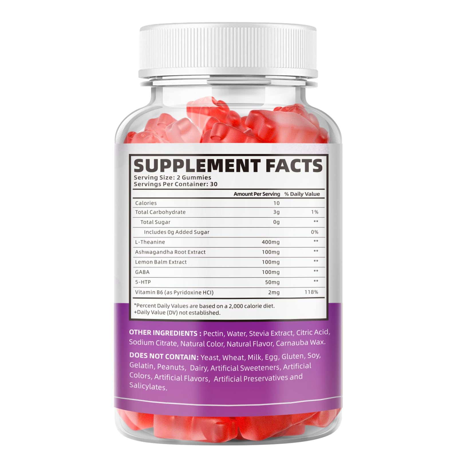 softbear L-Theanine Gummies 400mg in an open bottle