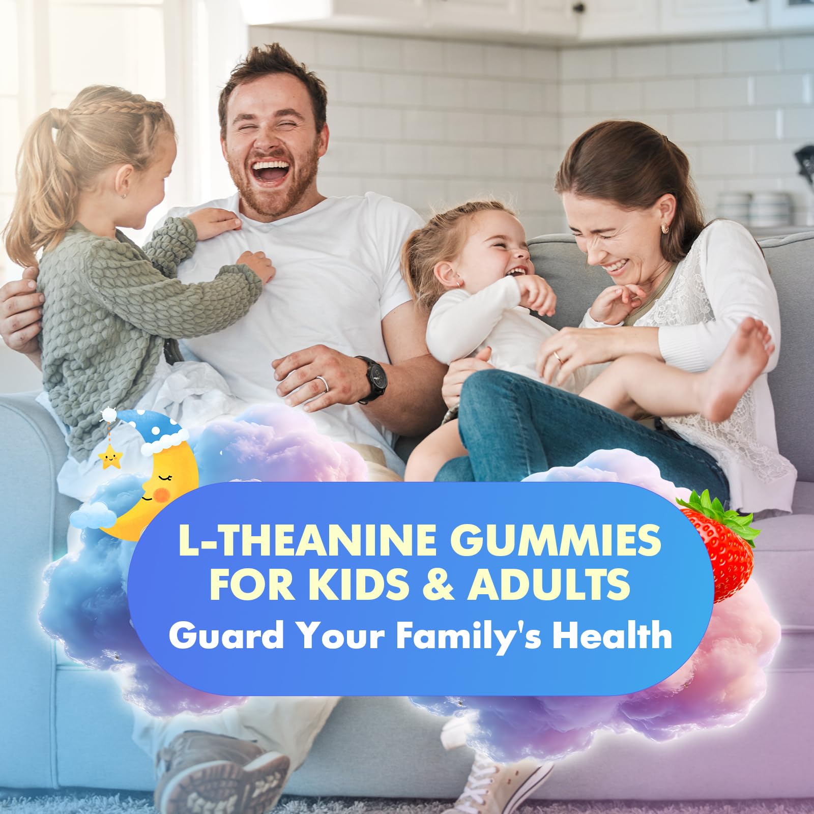 softbear L-Theanine Gummies 400mg with ashwagandha and GABA ingredients