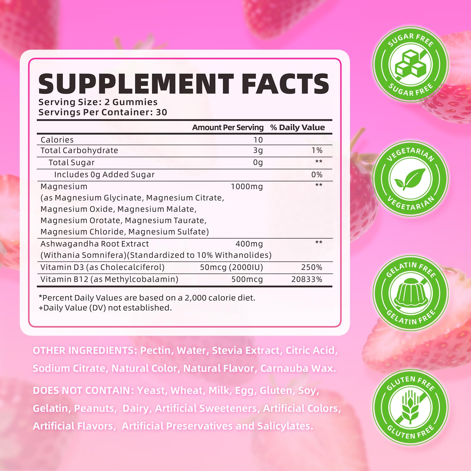 softbear Magnesium Complex Gummies 1000mg side view with gummy texture