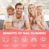 softbear NAC Gummies 1000mg strawberry flavour gummies close-up